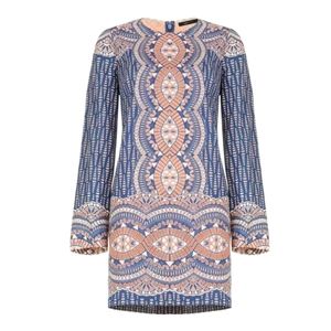 Bcbgmaxazria Allina Dress Size S Dk Ink Combo